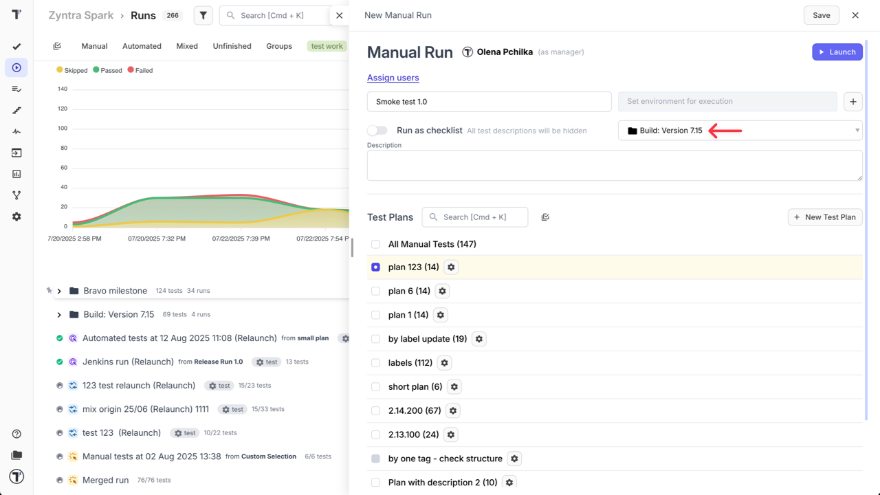 Testomat.io - put Manual Run